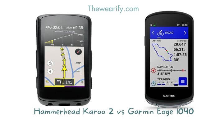 WearifyT's tweet card. In this article, we’ll compare Hammerhead Karoo 2 vs Garmin Edge 1040 in terms of features, price, and functionality to help you decide.