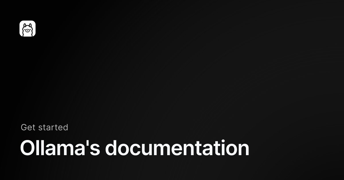 tkosht's tweet card. Ollama's documentation - Ollama