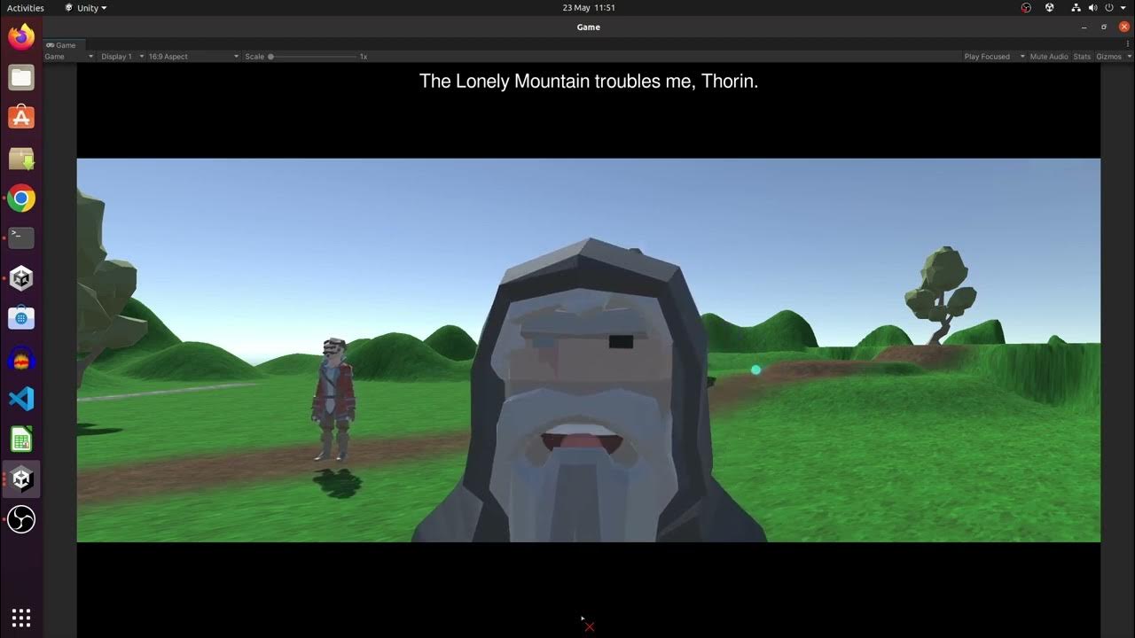 kevs_code's tweet card. What if ... Gandalf sounded like Christopher Lee? ft. Unity assets...