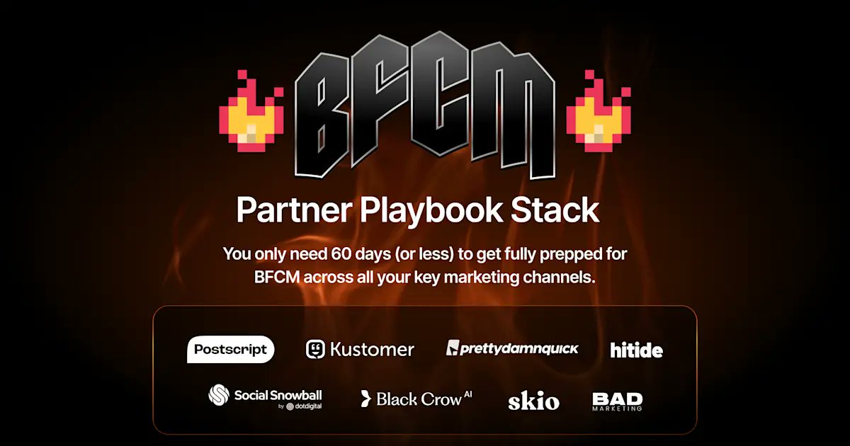 PostscriptIO's tweet card. We teamed up with the smartest providers in ecom to ask them exactly what they’d tell marketers to do if they only have 60 days until Black Friday to ensure the most revenue possible. Inside you’ll...