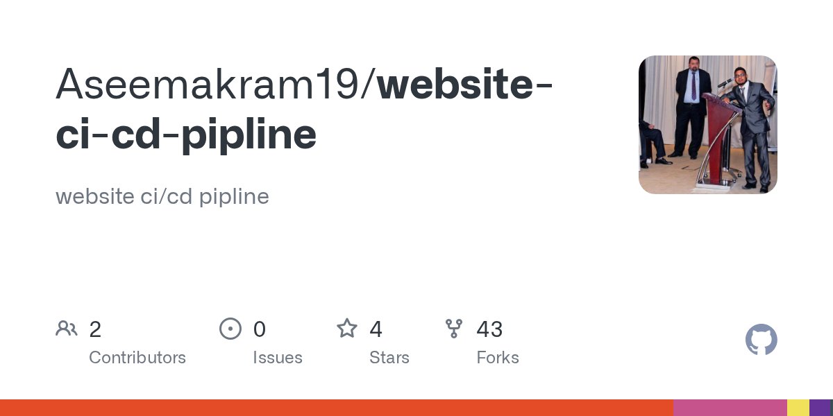 mohammedAseemA8's tweet card. website ci/cd pipline. Contribute to Aseemakram19/website-ci-cd-pipline development by creating an account on GitHub.