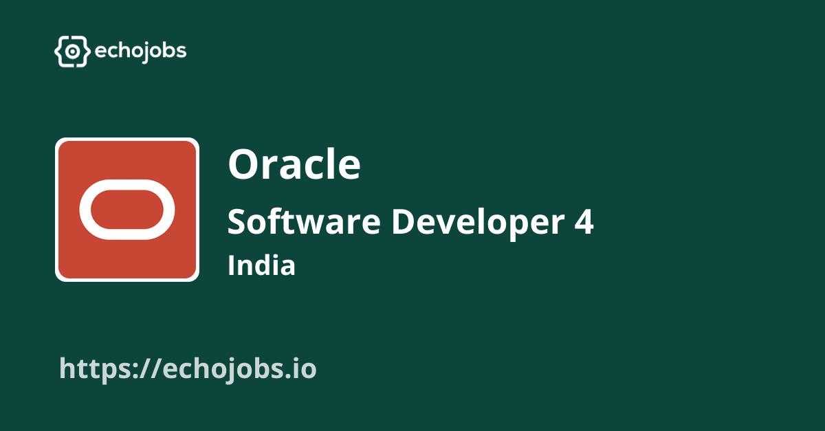echojobs__io's tweet card. Oracle is hiring Software Developer 4. Skills wanted: Oracle, Machine Learning, Oracle Cloud. Work locations: India.