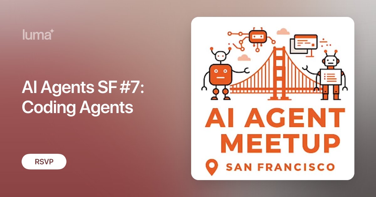 ChiefScientist's tweet card. Our 7th AI Agent Meetup is sponsored by Neo4j and the AI Alliance. The SF AI Agent Meetup is a new & growing community for AI Agent Developers, Engineers, UX,…