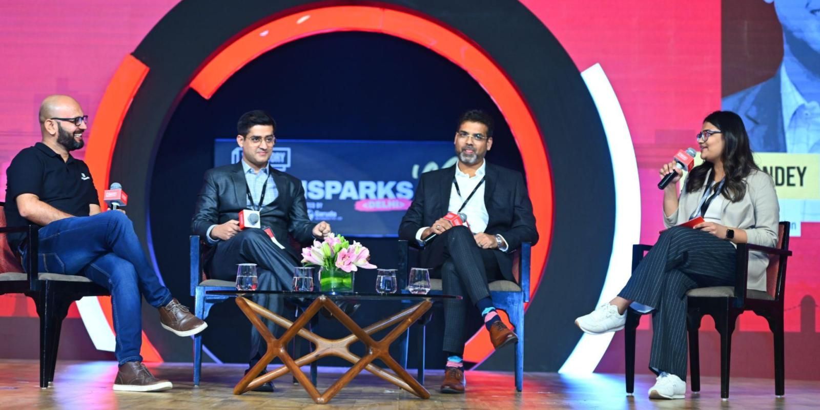 YSEcosystem's tweet card. Industry leaders highlight ways to build for Bharat and enhance financial inclusion in the country, during a panel discussion at TechSparks 2023, in New Delhi.