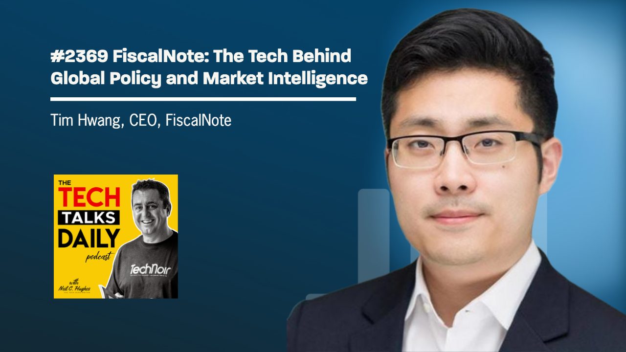 FiscalNote's tweet card. In this episode of Tech Talks Daily, I chat with Tim Hwang, the 30-year-old CEO of FiscalNote, who became the youngest Asian American CEO on the NYSE in August 2022.