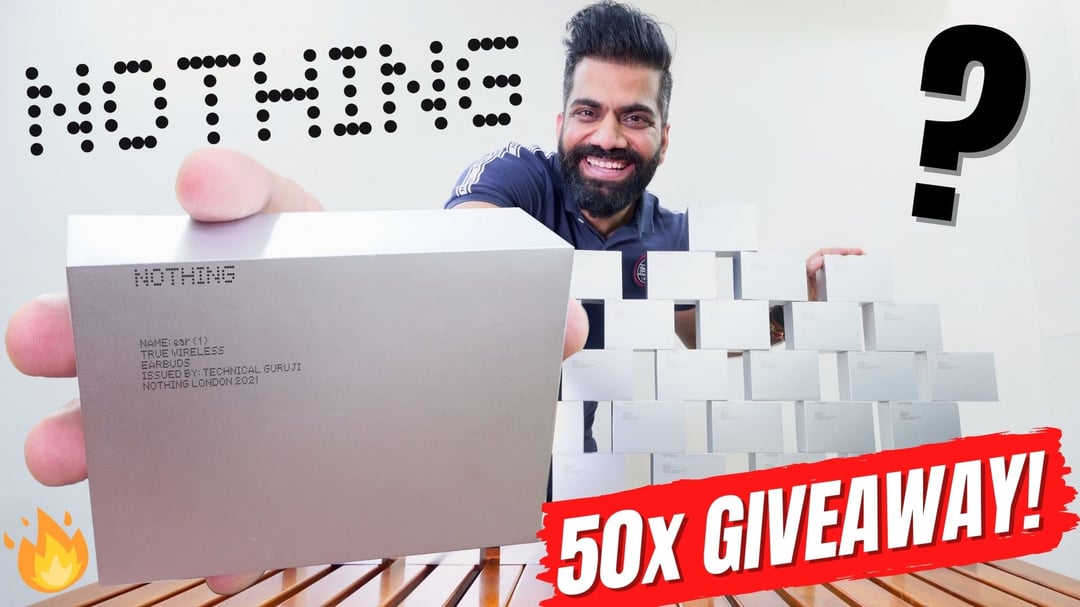 TechnicalGuruji's tweet card. Join us on 27 July for the launch of Nothing's first product: ear (1) and enter below for the chance to win one of fifty specially packaged Nothing x Technical Guruji ear (1)s. The giveaway closes on...