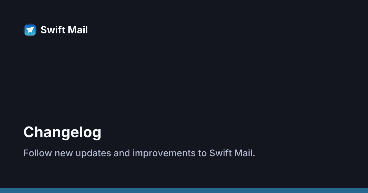 SwiftMail_io's tweet card. Give Swift Mail feedback on how they could improve their product.