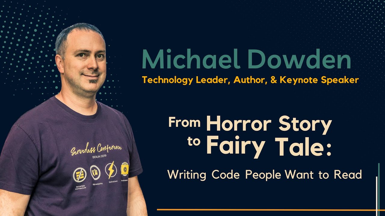 angular_meetup's tweet card. From Horror Story to Fairy Tale - Writing Code People Want to Read |...