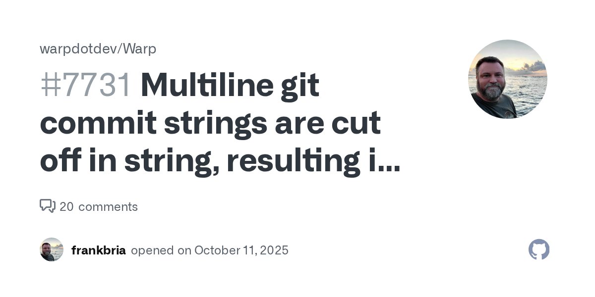 incognia's tweet card. Pre-submit Checks I have searched Warp bugs and there are no duplicates I have searched Warp known issues page and my issue is not there I have an issue with AI and have included the debugging ID (...