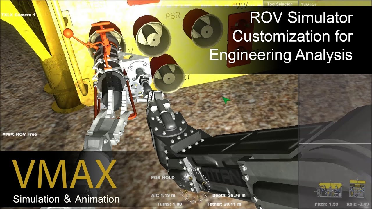 Vmax_Simulation's tweet card. ROV Simulator Customization for Engineering Analysis