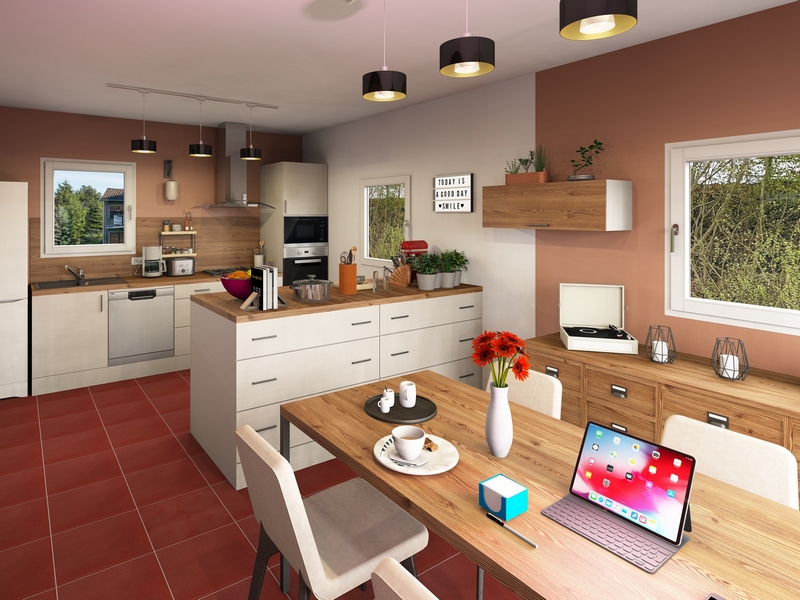 ArtearmonyD's tweet card. Architecture d'Intérieur 3D Version Réaliste 3D Optimisation d'une Cuisine Tournon-sur-Rhône en...