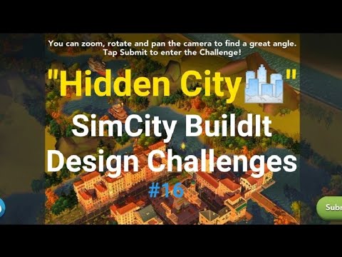 PranahTealar's tweet card. "Hidden City🌁" SimCity BuildIt Design Challenges #16