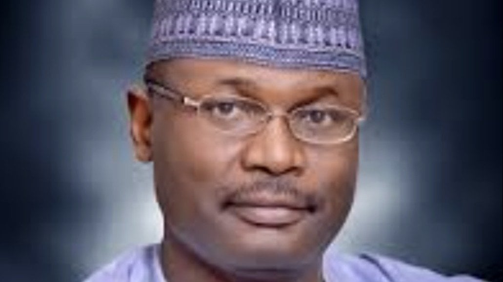 brainkode's tweet card. US, Canada, UK, EU to CANCEL INEC Chairman Mahmood Yakubu Visa . Issue an Arrest warrant