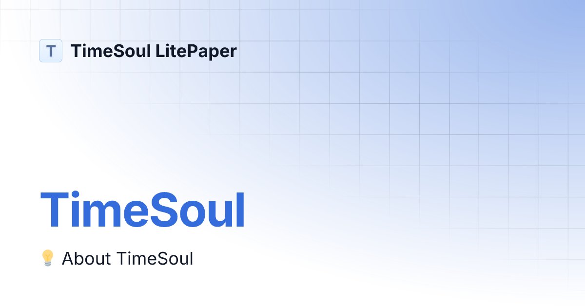 Comrades_Crypto's tweet card. 💡 About TimeSoul
