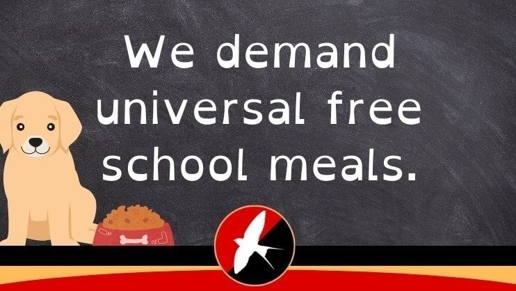jasonfchef's tweet card. We Demand Universal Free School Meals - We #AintAsking