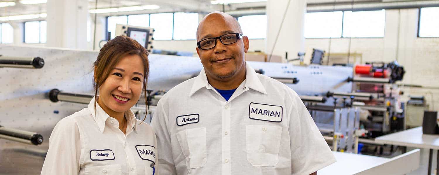 Marianinc's tweet card. Marian's custom converting process ensures steps to meet your expectations from initial contact through full production.