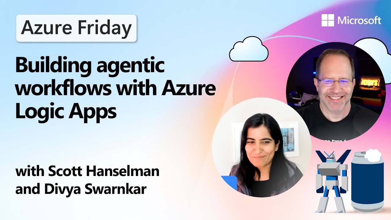 StephenWThomas's tweet card. Building agentic workflows with Azure Logic Apps