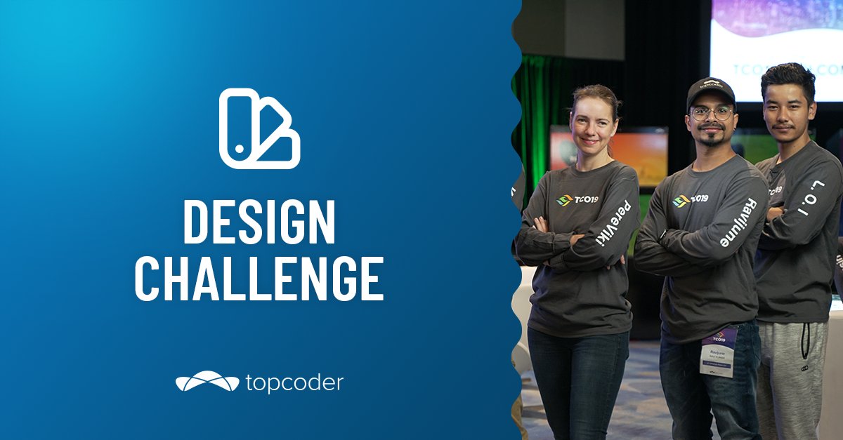 Topcoder's tweet card.