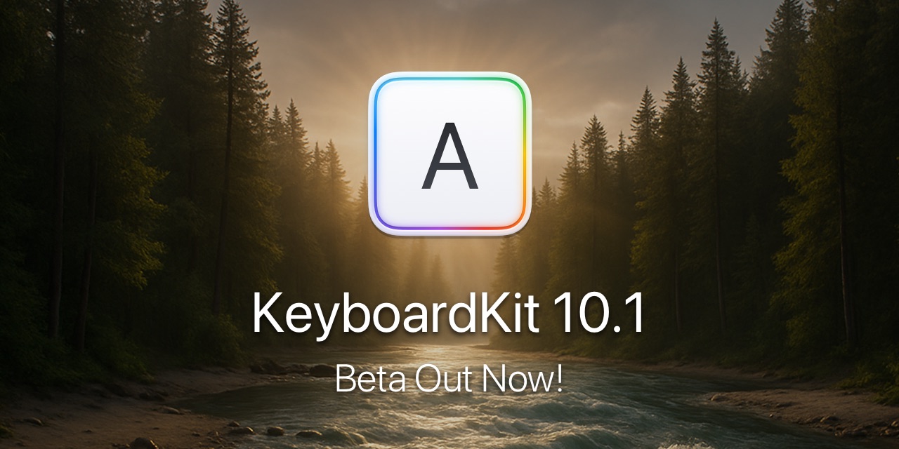 danielsaidi's tweet card. KeyboardKit 10.1 Beta is out! This release adds new features and improves the typing and rendering performance to reduce lag while typing...