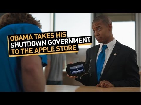 CH_Classics's tweet card. Obama Takes His Shutdown Government to the Apple Store