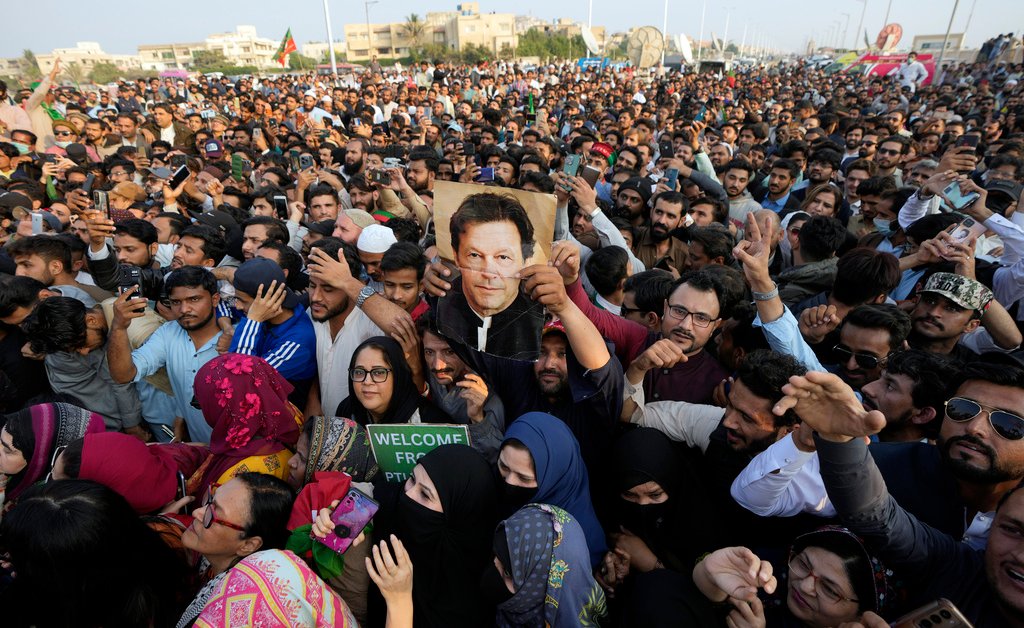 TIME's tweet card. The country’s military kingmakers can keep former Prime Minister Imran Khan out of power, but they can’t keep his popularity down.
