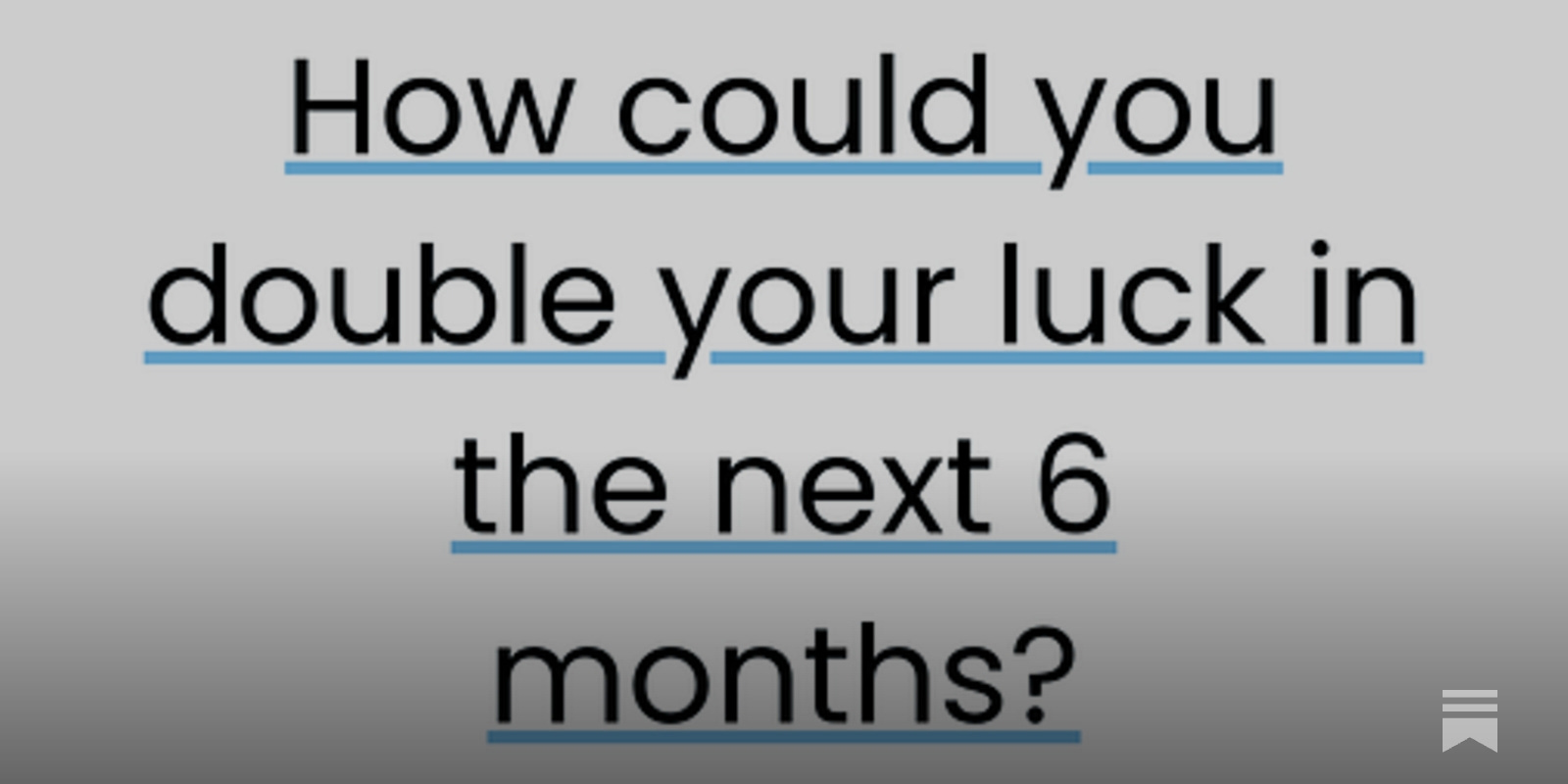 george__mack's tweet card. If you had to double your luck in the next six months, what would you do?