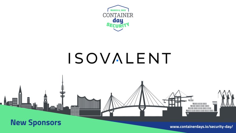 isovalent's tweet card. Today we're proud to announce Isovalent as our first sponsor for ContainerDay #Security!🎉 We’re so excited to have them on board and look forward to the valuable insights they will bring to our...
