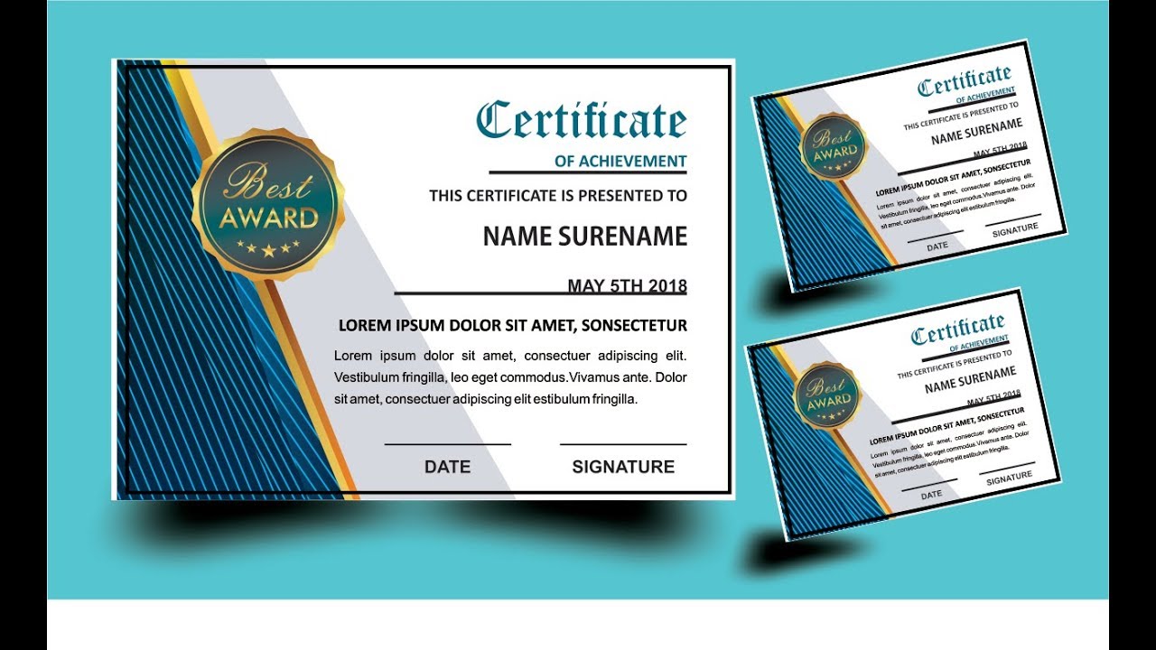 HowtoCorelDraw's tweet card. CERTIFICATE DESING | HOW TO DESIGN BEST CRTIFICATE IN COREL DRAW X7
