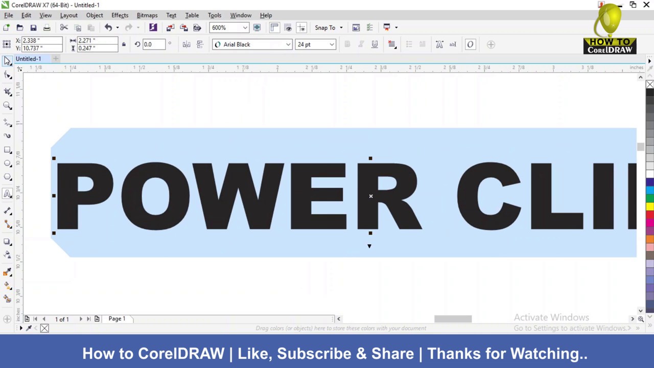 HowtoCorelDraw's tweet card. How to use power clip in corel draw in new way
