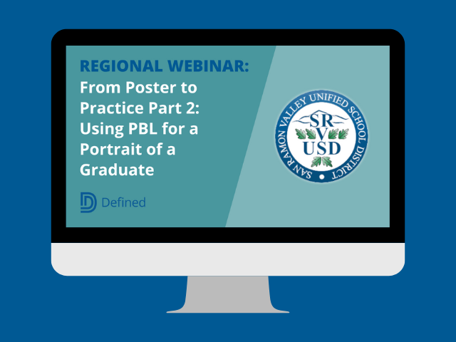 DefinedLearning's tweet card. In this complimentary webinar, you’ll learn why project-based learning is key to developing Portrait of a Graduate competencies.