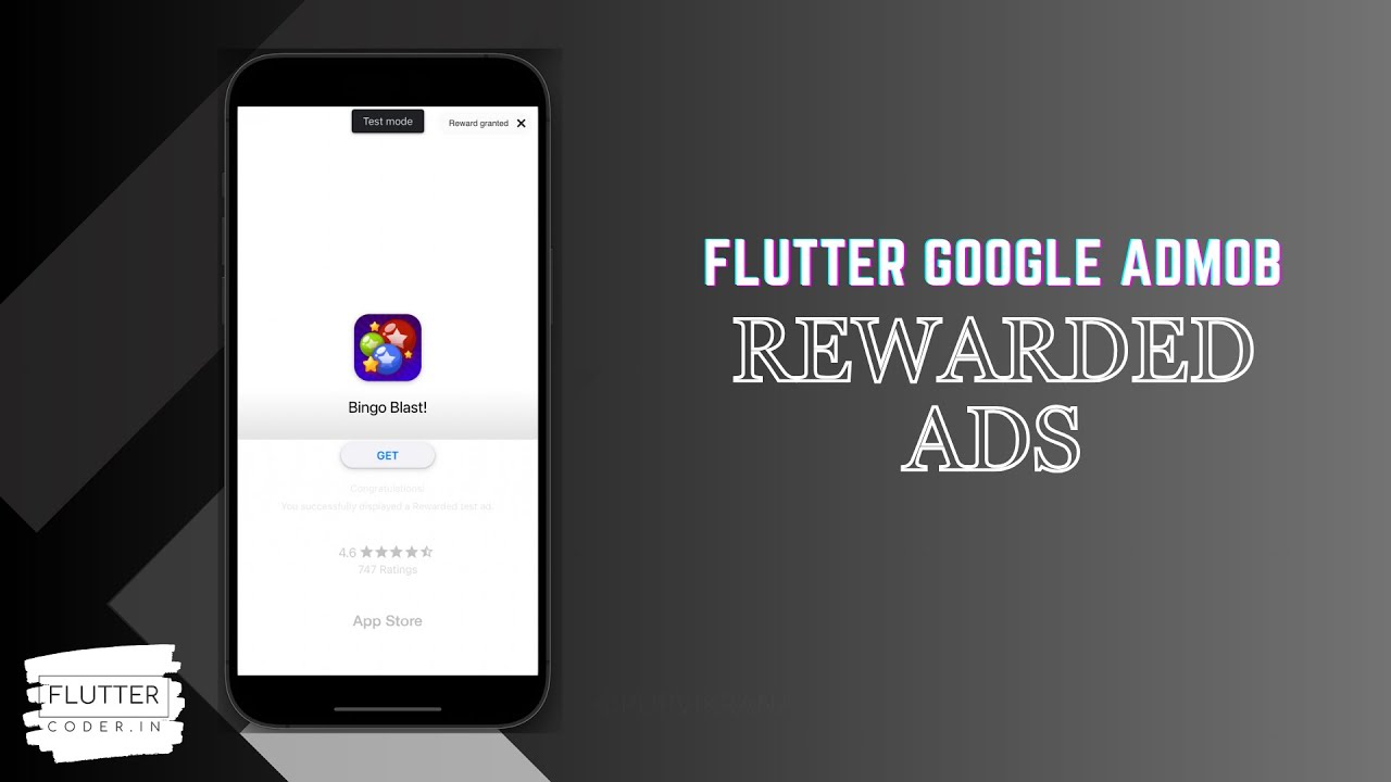 FlutterCoderIn's tweet card. FlutterCoder.in - Learn how to display Google AdMob Rewarded Ads in...