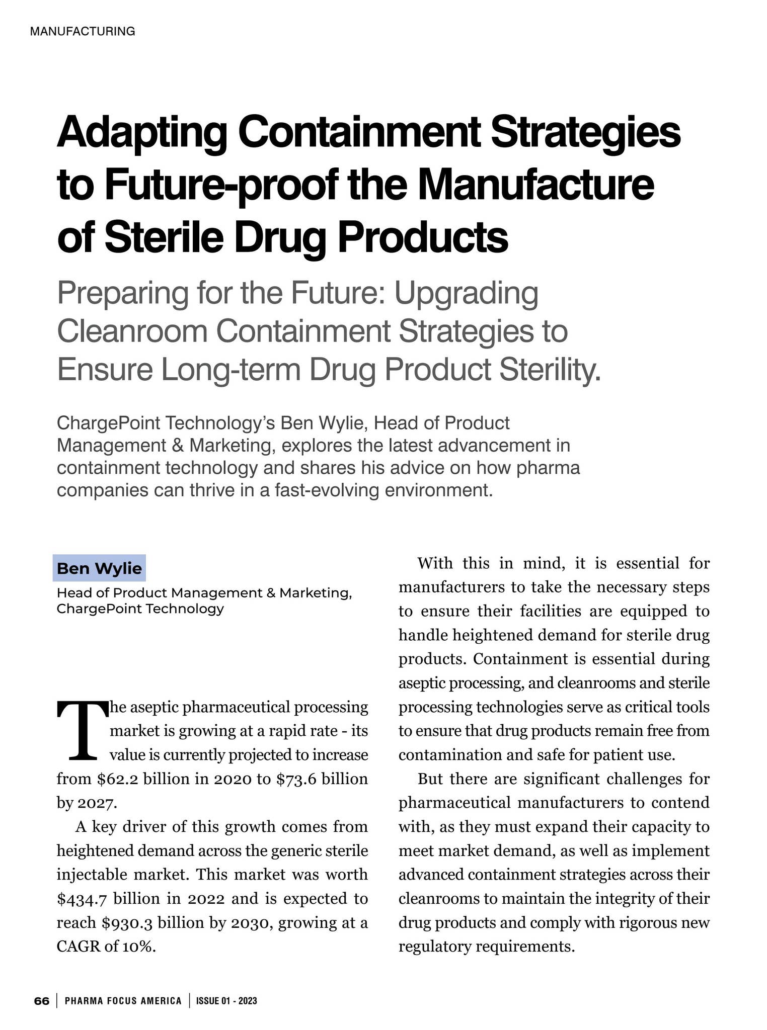 ChargePointTech's tweet card. Pharma Focus America - Issue 01