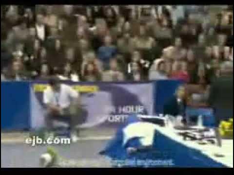 DiscussAmericaN's tweet card. World highest jump - funny olympic accident!