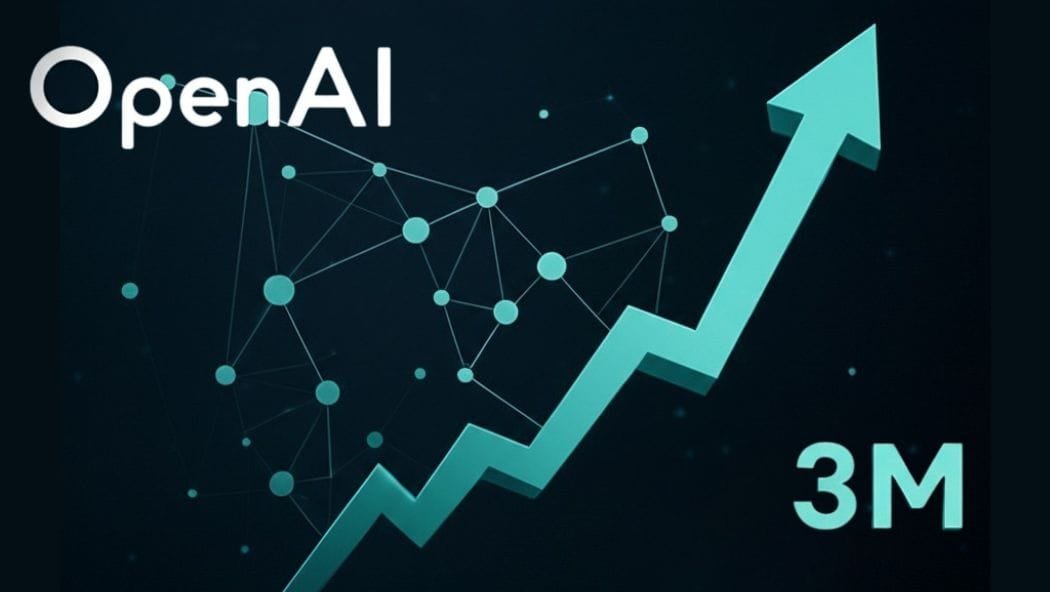 wizconsults's tweet card. OpenAI has reached 3 million business users, growing 50% since February, as it introduces new workplace tools like advanced connectors and Record Mode to streamline workflows.