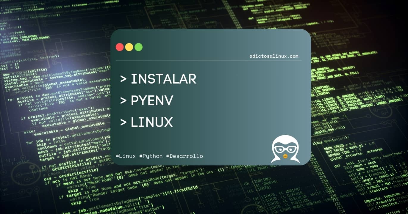 AdictosaLinux's tweet card. Guía actualizada para instalar y configurar pyenv en Unix/Linux/macOS. Gestiona múltiples versiones de Python fácilmente.