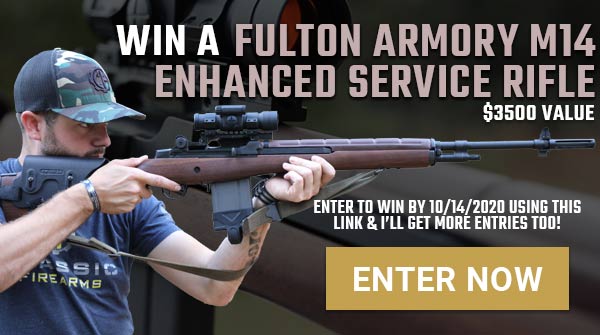 aaron_schell's tweet card. Win A Fulton Armory M14 Enhanced Service Rifle w/ Aimpoint 9000SC Optic