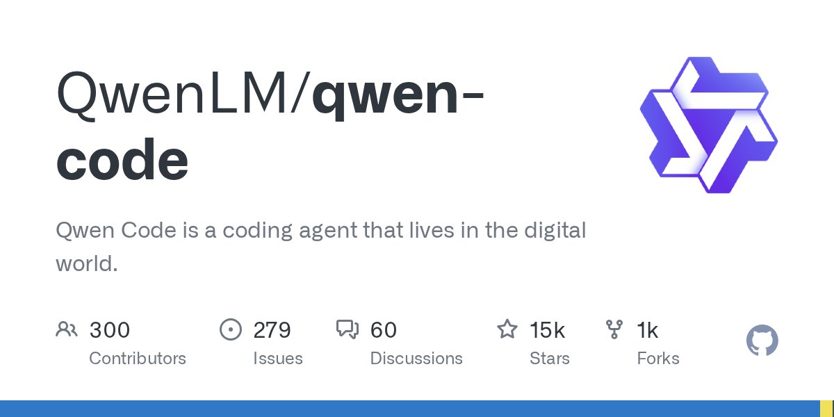 aigeekia's tweet card. Qwen Code is a coding agent that lives in the digital world. - QwenLM/qwen-code