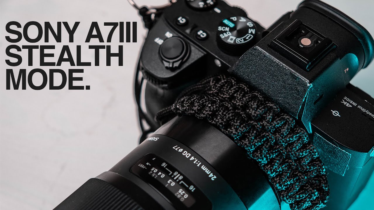 imjoshthom's tweet card. CUSTOM SONY A7III STEALTH MODE ACTIVATED