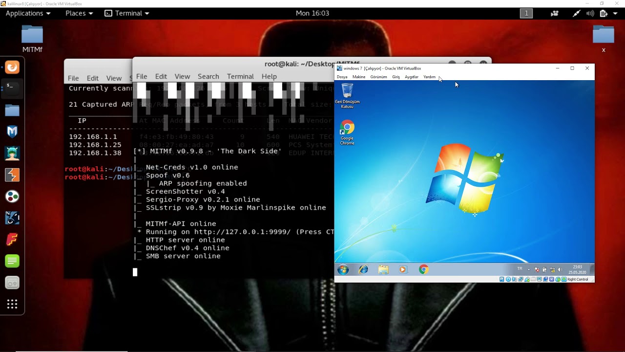 MGR_Hacktools's tweet card. MITMf Network User Password Hack