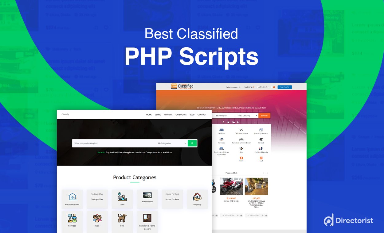wpdirectorist's tweet card. Introducing the best classified PHP scripts, the ultimate arsenal for crafting exceptional classified websites. Powered by the versatility and robustness of