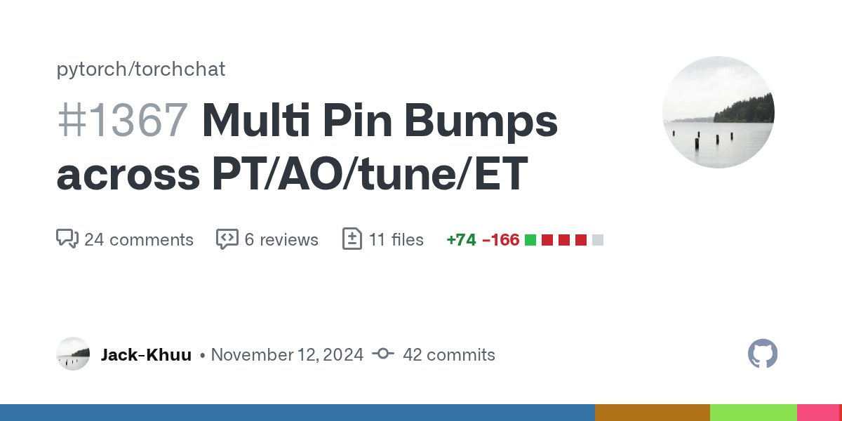ScottWolchok's tweet card. Accounts for: PyTorch changing weight_only default from False to True weights_only default flip for torch.load #1356 Moving from export to export_for_training Use training IR in torchchat expor...