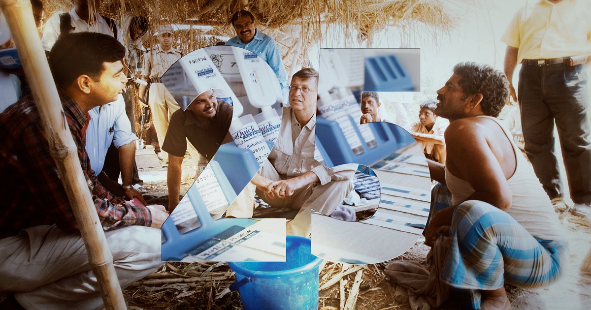 BillGates's tweet card. During the first 25 years of the Gates Foundation, we gave away more than $100 billion. Over the next two decades, we will double our giving.