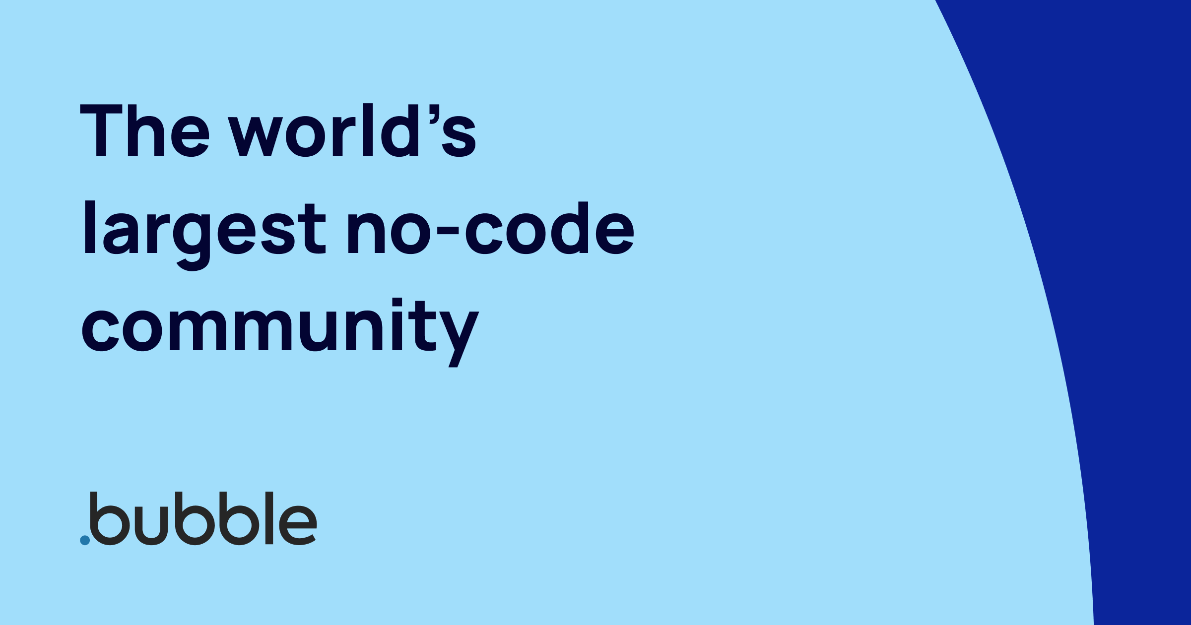 NocodeTalks's tweet card. Bubble Community Forum. Bubble is a visual programing language. Instead of typing code, use a visual editor to build applications.