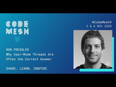 CodeMeshIO's tweet card. Why User Mode Threads Are Often the Correct Answer | Ron Pressler |...