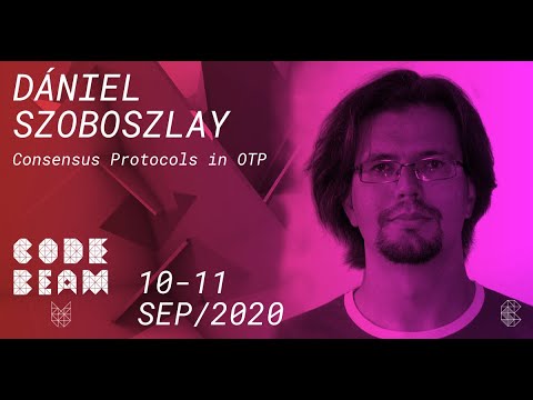 CodeBEAMio's tweet card. Consensus Protocols in OTP | Dániel Szoboszlay | Code BEAM V