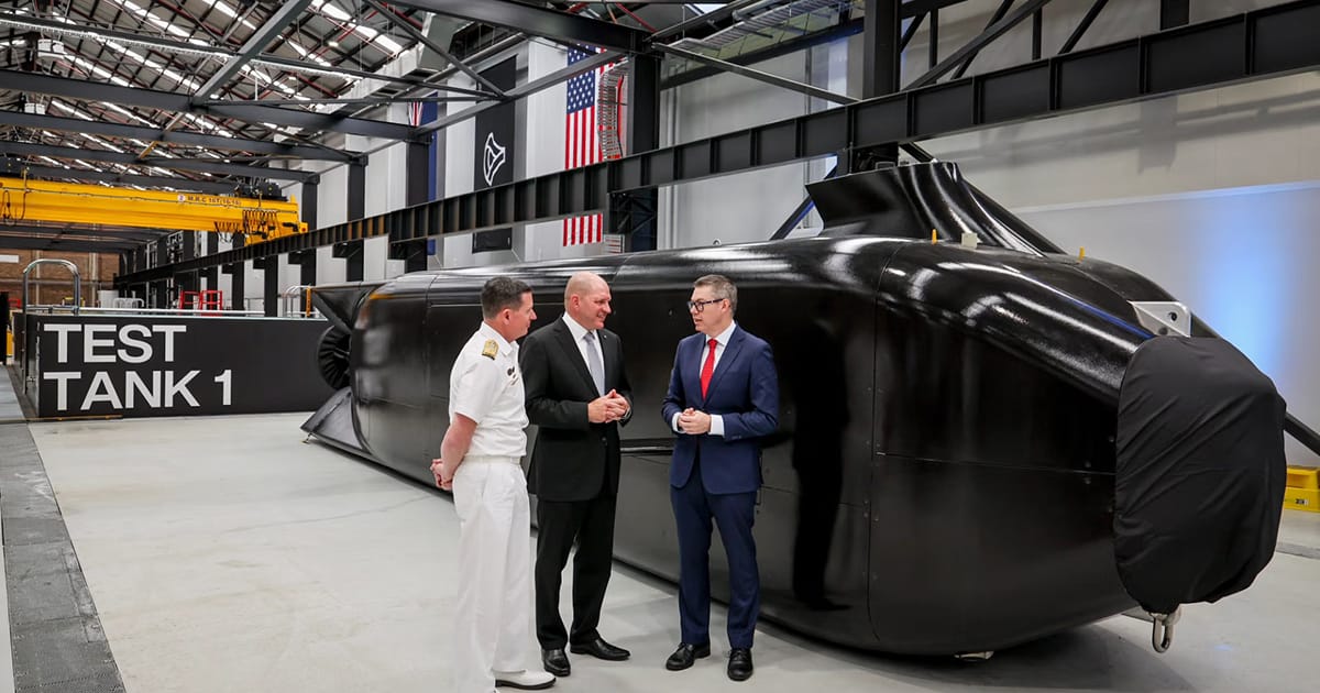 oceannews's tweet card. Anduril officially opened its new, state-of-the-art Ghost Shark manufacturing facility in Sydney.