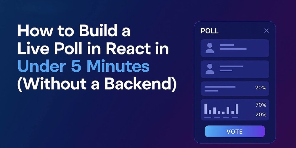 _tech_robot_'s tweet card. Ever wanted to get quick feedback from your users right inside your app? A live poll is perfect, but...