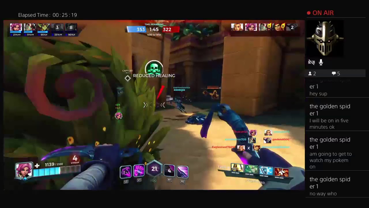 ScriptedIntell's tweet card. THEDEATHKING01's Live PS4 paladians