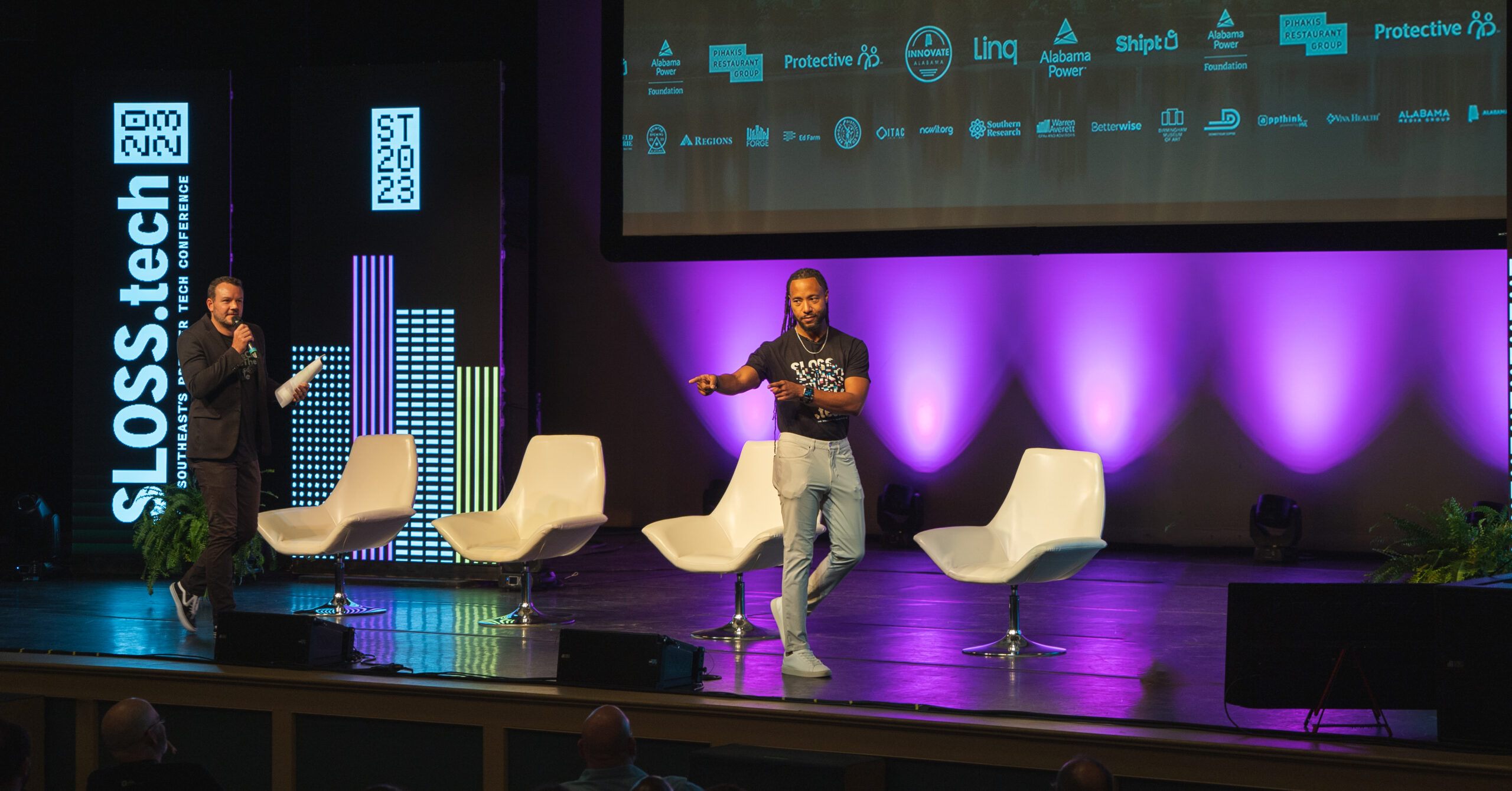 bhmbizalliance's tweet card. The Southeast's premier technology and innovation conference is returning to downtown Birmingham, June 27-28 🤩 #SlossTech #InnovateAlabama #TechBirmingham