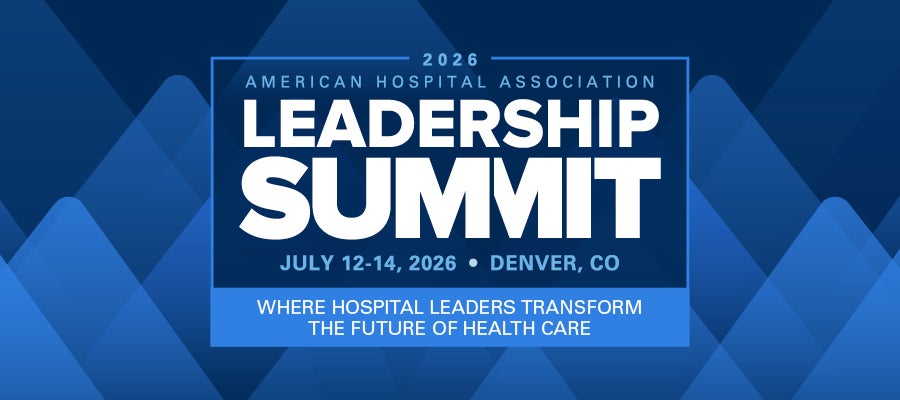 kishau's tweet card. AHA Leadership Summit is the American Hospital Association's premier educational event for hospital and health system leaders